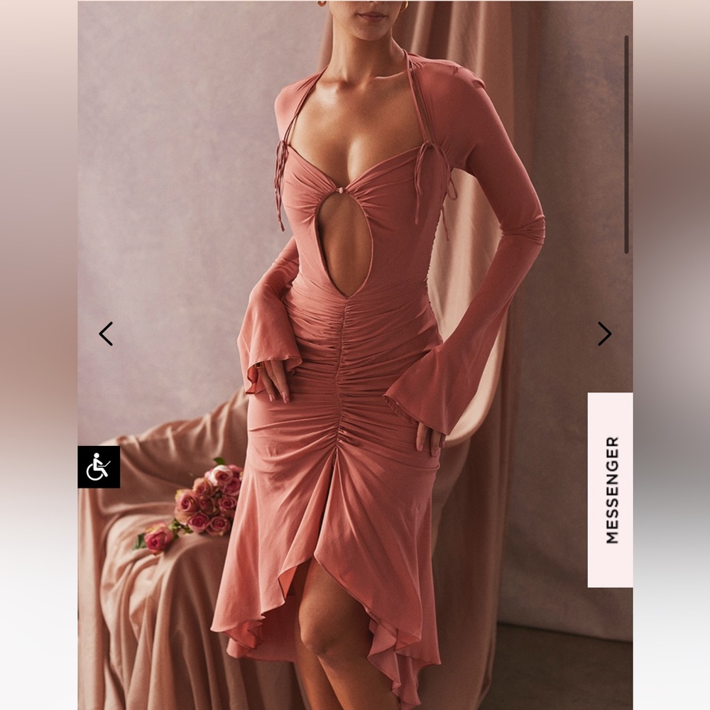 House of CB rose midi dress